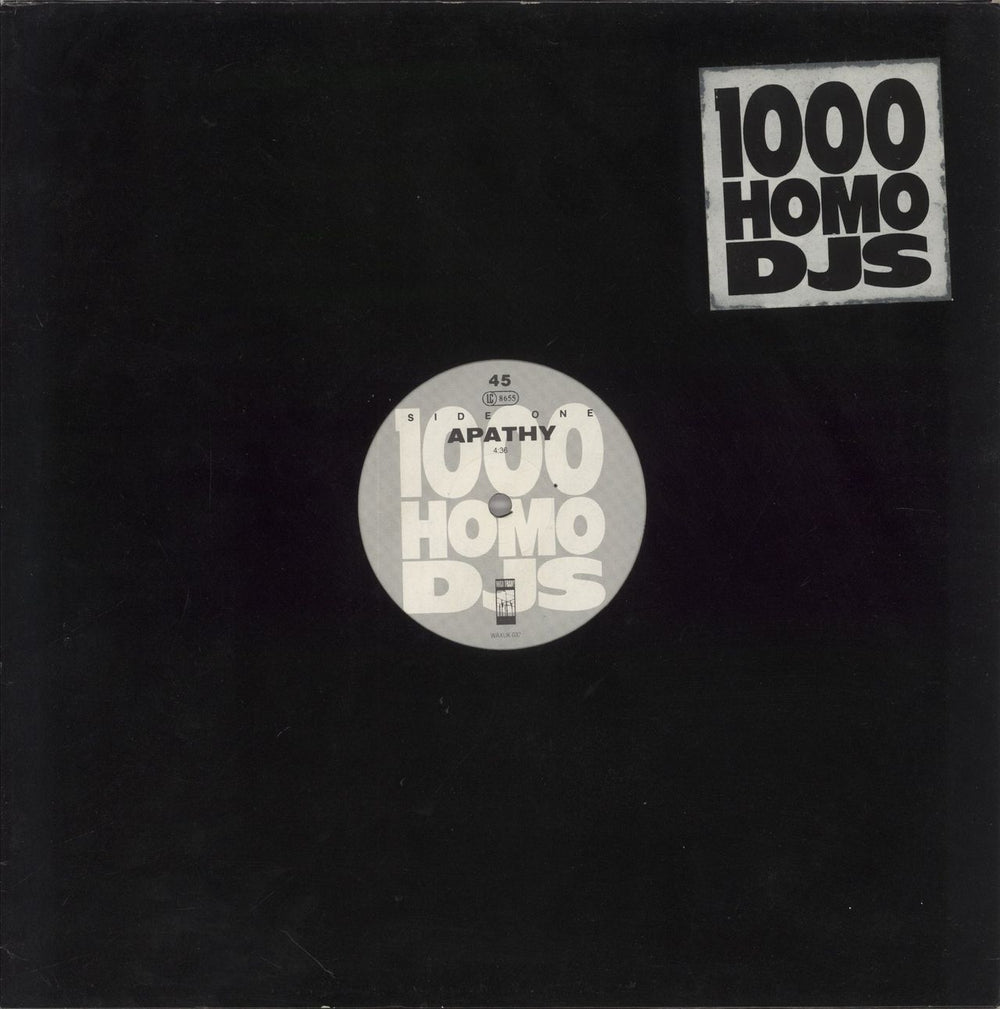 1000 Homo Djs Apathy UK 12" vinyl single (12 inch record / Maxi-single) WAXUK032