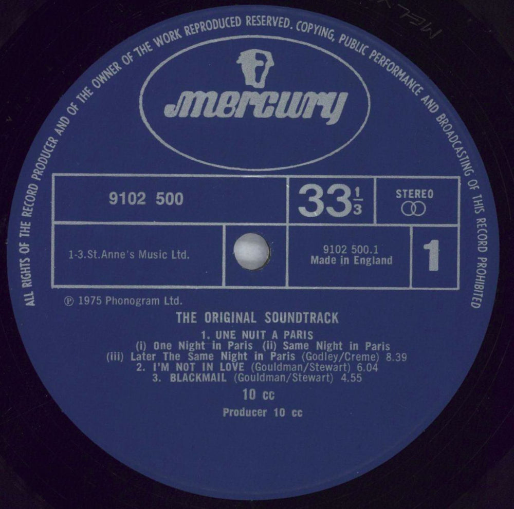 10cc The Original Soundtrack - MINT UK vinyl LP album (LP record) 10CLPTH823923