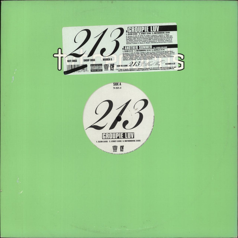 213 Groupie Luv US Promo 12" vinyl single (12 inch record / Maxi-single) TV-2671-0