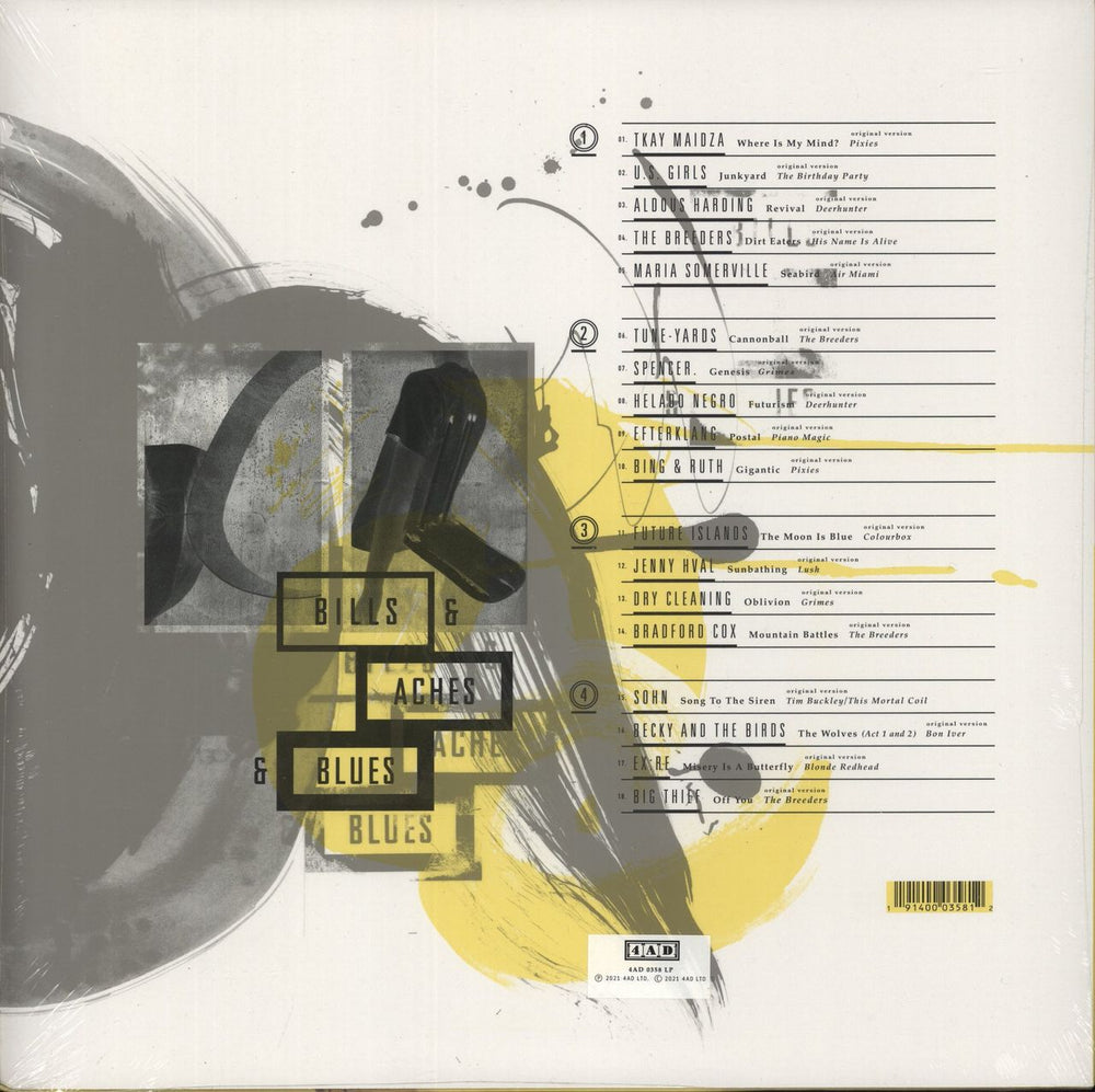 4.A.D.  Bills & Aches & Blues - Sealed UK 2-LP vinyl record set (Double LP Album) 191400035812