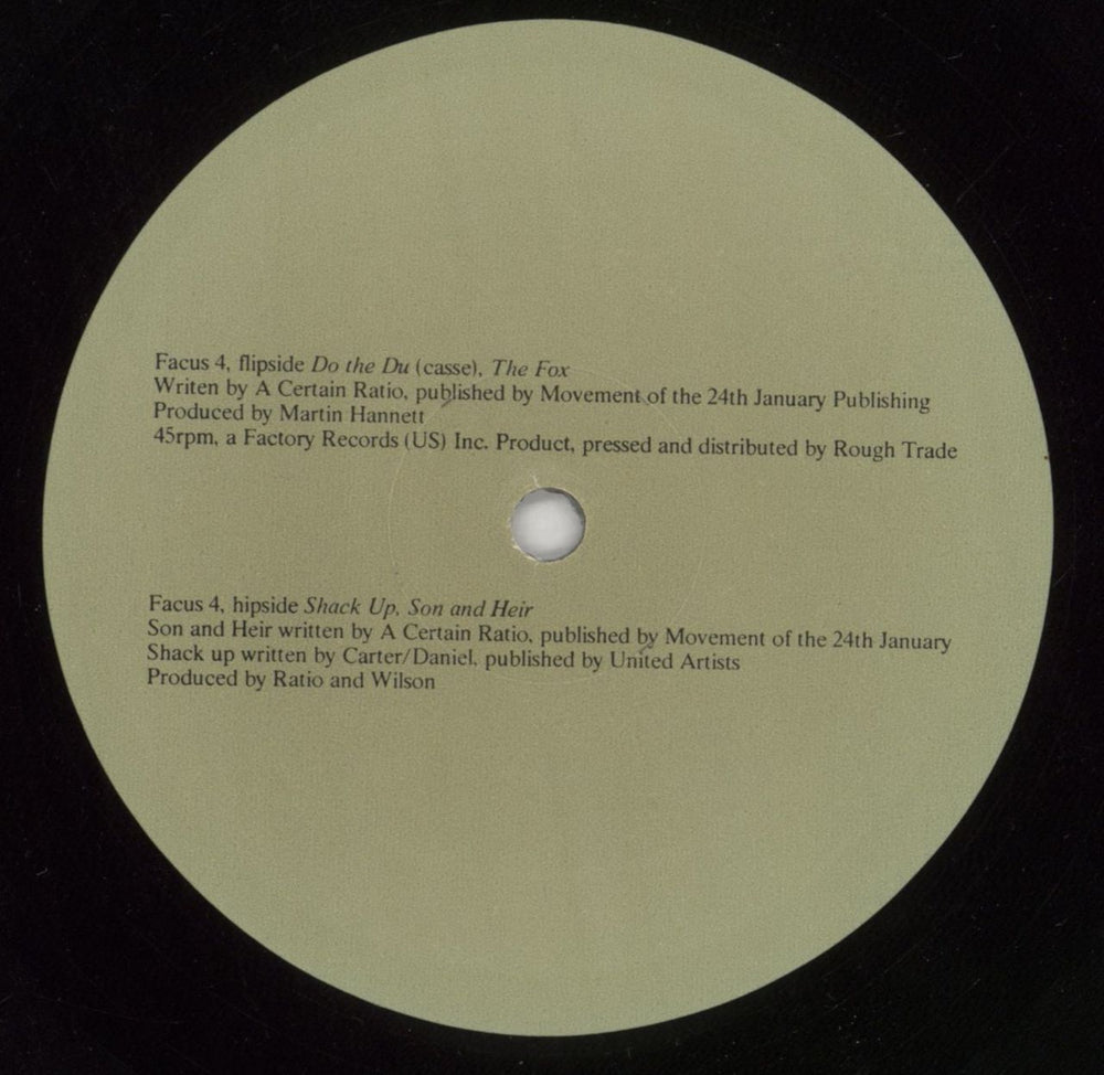 A Certain Ratio Do The Du (Casse) - EX US 12" vinyl single (12 inch record / Maxi-single) CTR12DO164362