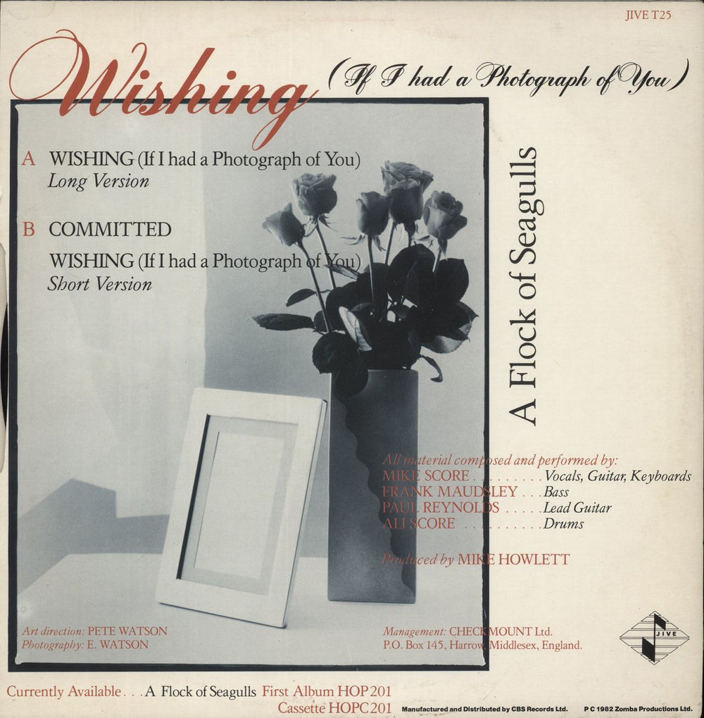 A Flock Of Seagulls Wishing UK 12" vinyl single (12 inch record / Maxi-single)