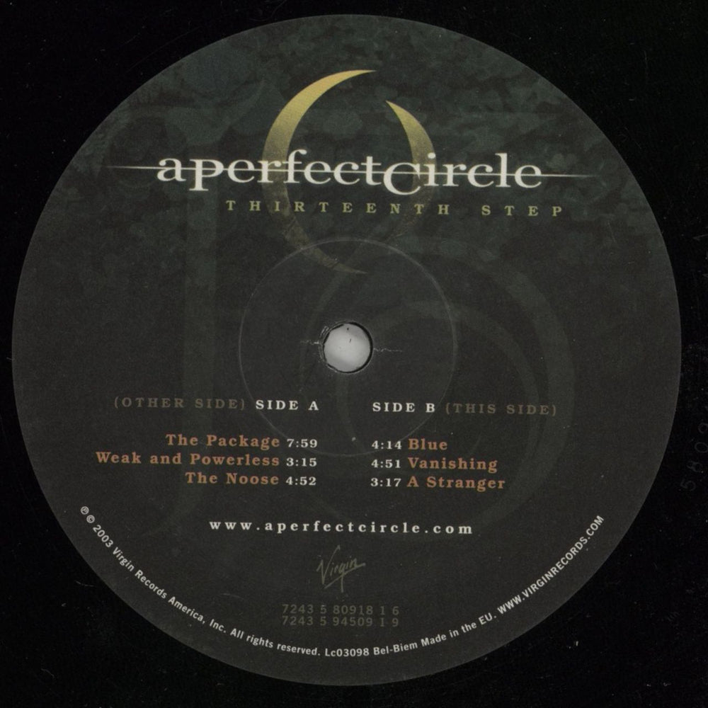 A Perfect Circle Thirteenth Step - EX UK 2-LP vinyl record set (Double LP Album) PFC2LTH733302