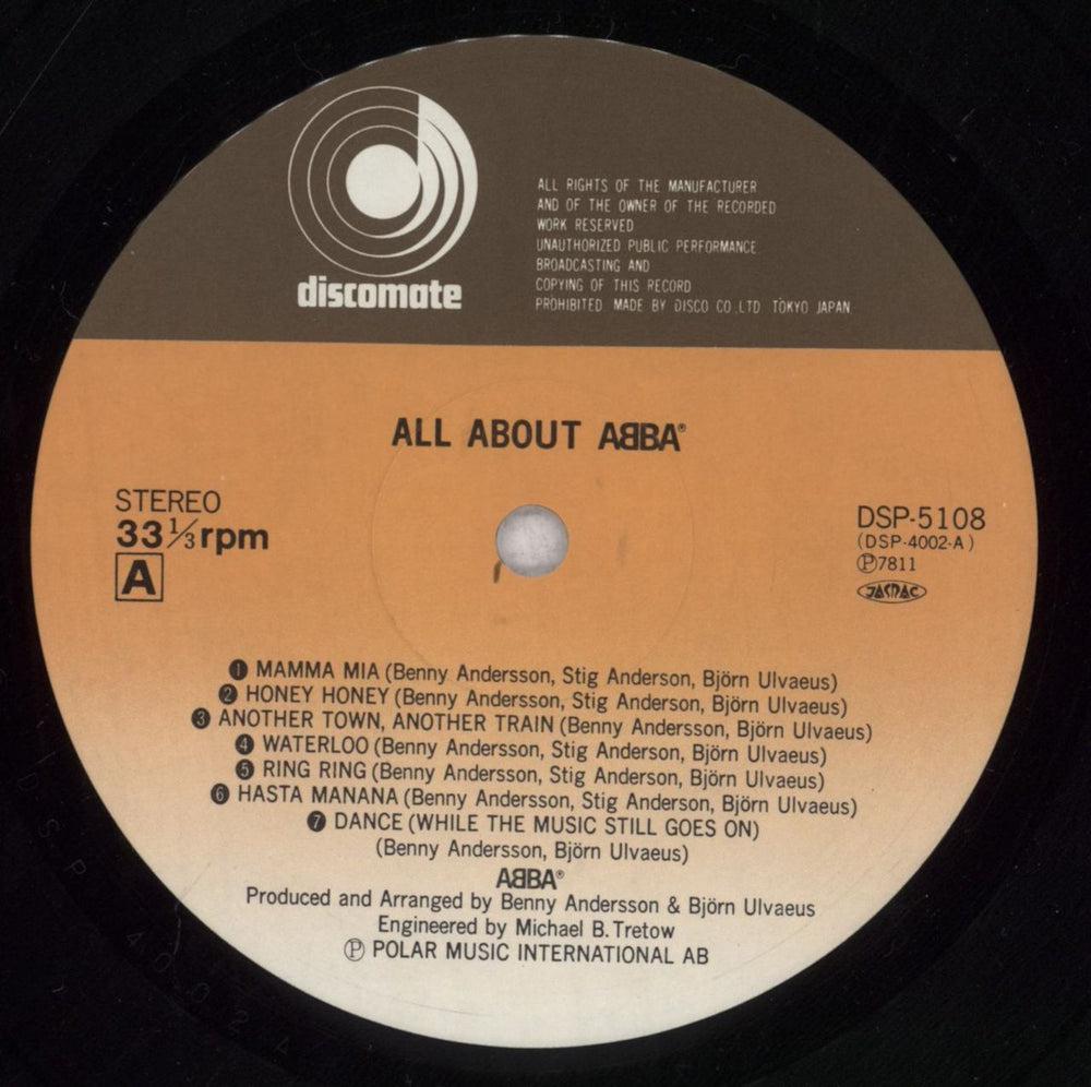 Abba All About Abba Japanese vinyl LP album (LP record) ABBLPAL231016