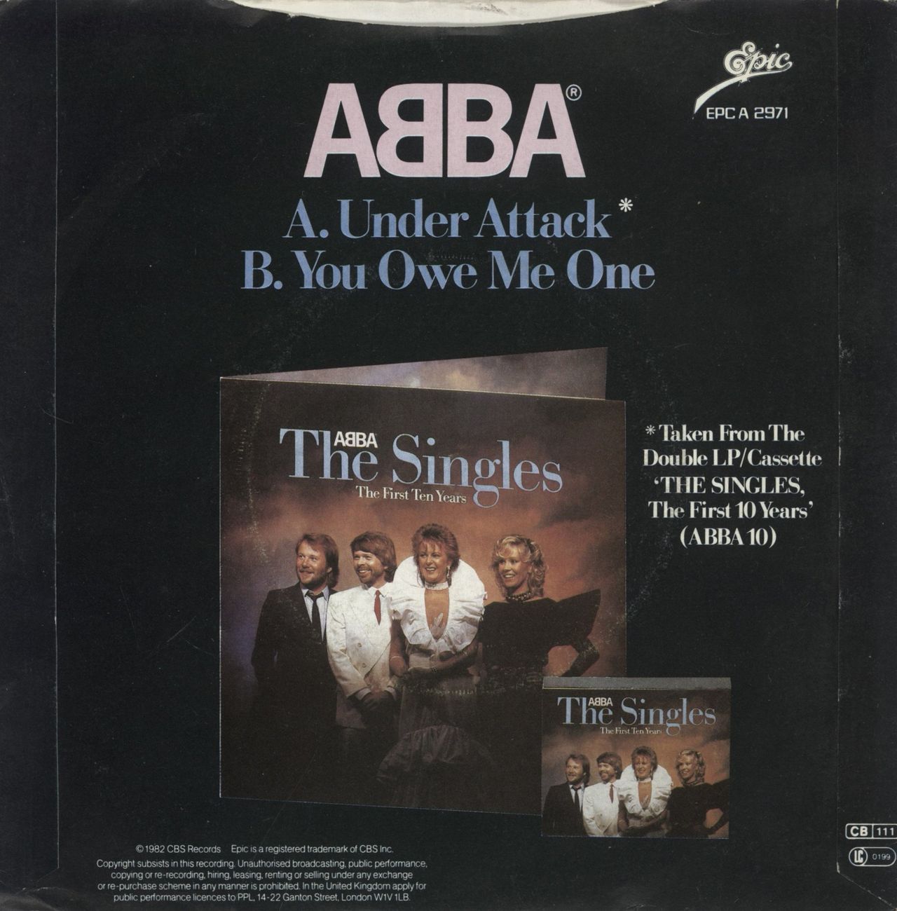 Abba Under Attack - Solid UK 7" vinyl single (7 inch record / 45)