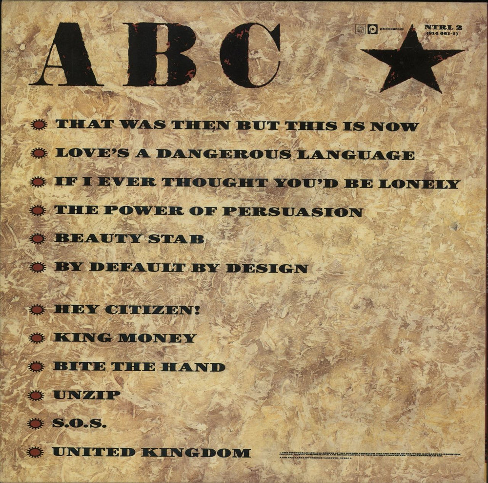 ABC Beauty Stab UK vinyl LP album (LP record) 094638929222