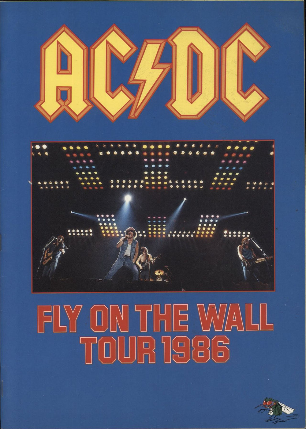 AC/DC Fly On The Wall Tour 1986 + Ticket Stub UK tour programme TOUR PROGRAMME