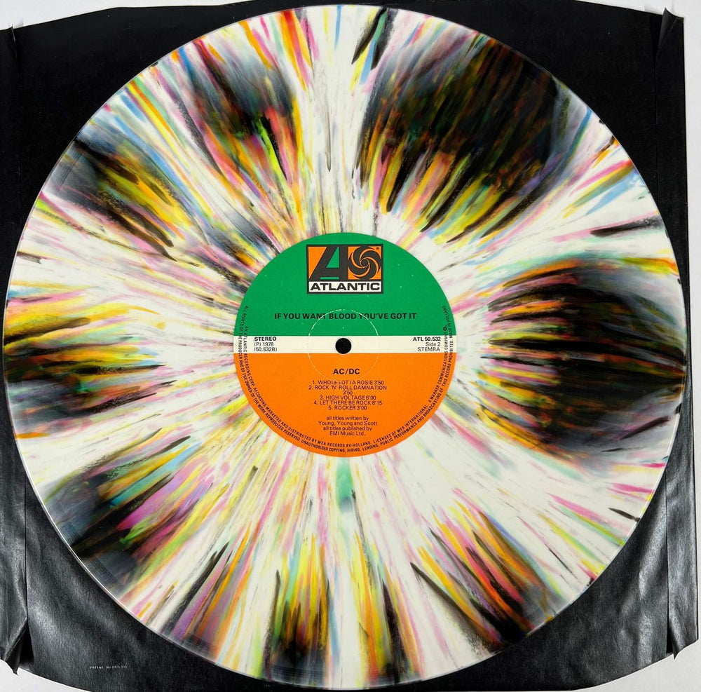 AC/DC If You Want Blood You've Got It - Multi-coloured Splatter Vinyl Dutch vinyl LP album (LP record)