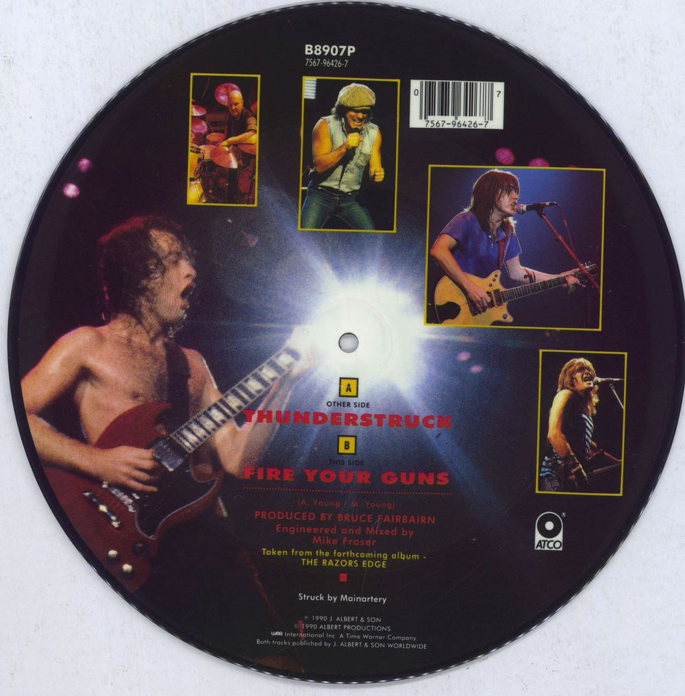 AC/DC Thunderstruck UK 10" Vinyl Picture Disc (10 inch Record Single) 075679642677