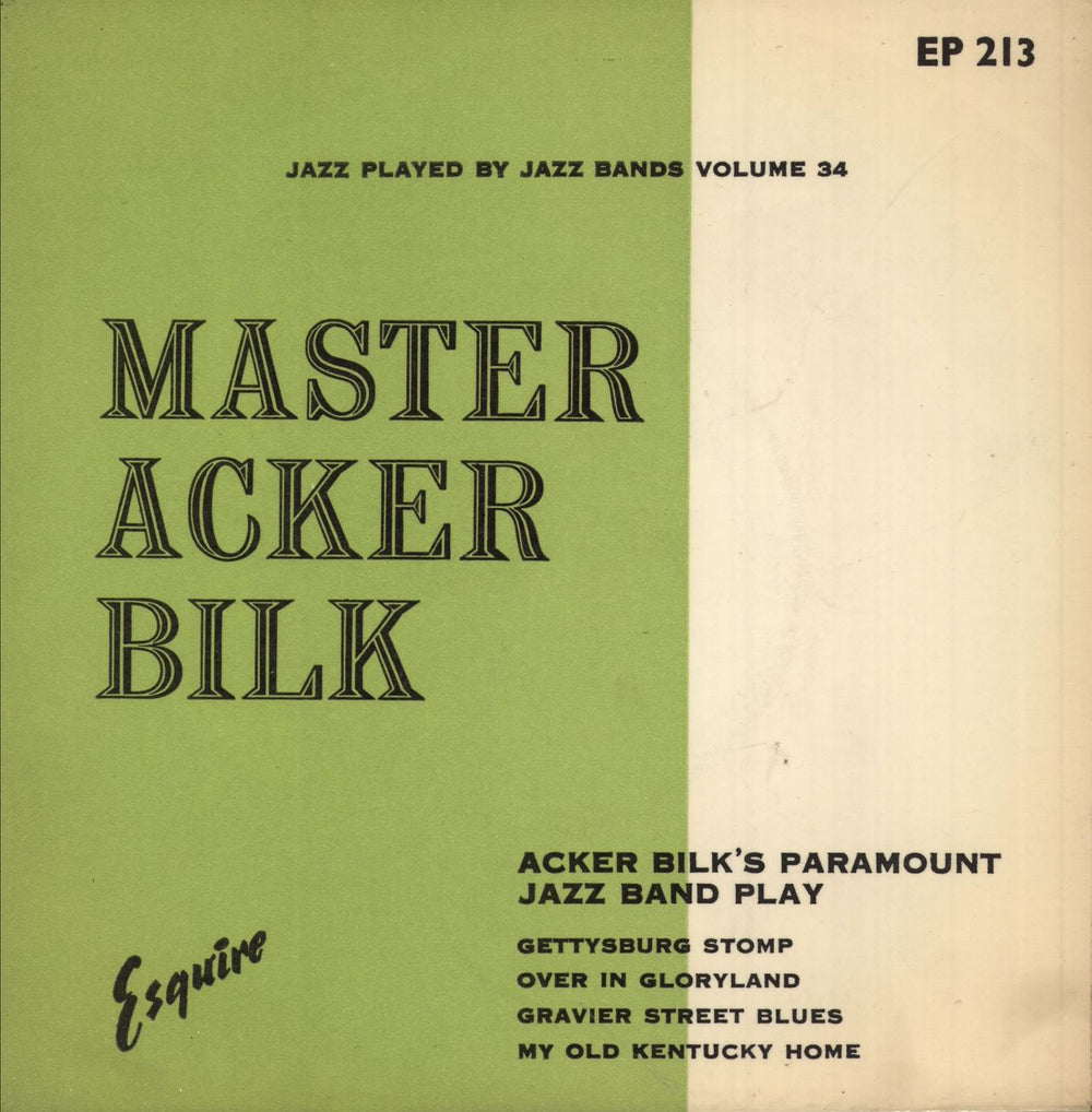 Acker Bilk Master Acker Bilk UK 7" vinyl single (7 inch record / 45) EP.213