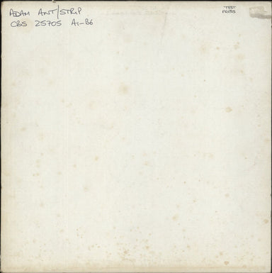 Adam Ant Strip - White label test pressing UK vinyl LP album (LP record) CBS25705