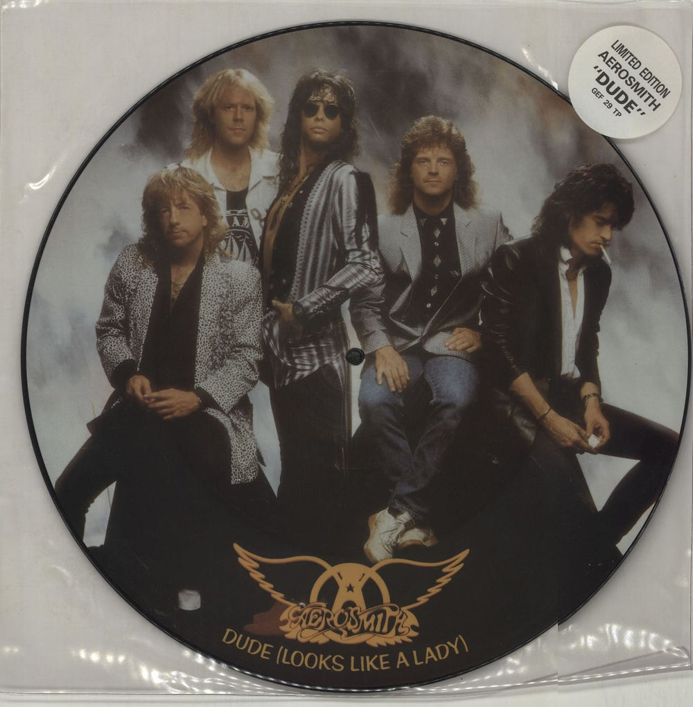 Aerosmith Dude Looks Like A Lady UK 12" vinyl picture disc (12 inch picture record) GEF29TP