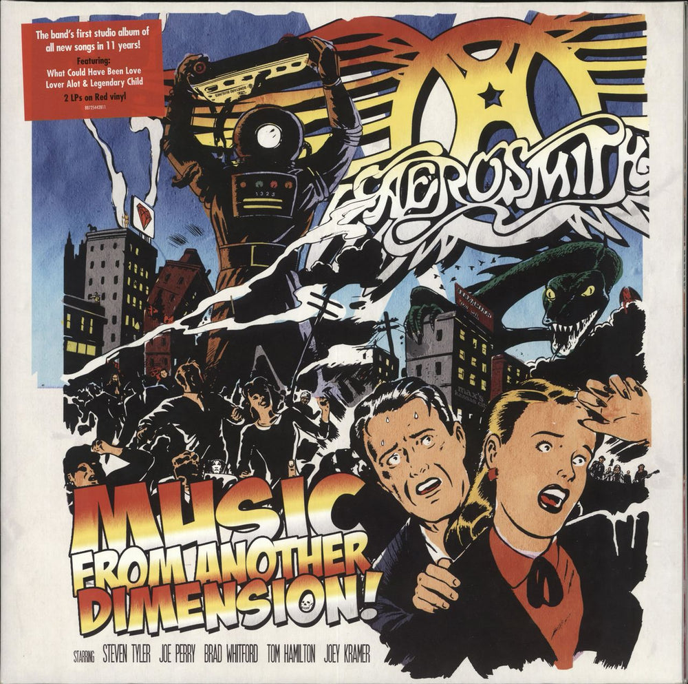 Aerosmith Music From Another Dimension - Red Vinyl + CD - Sealed UK 2-LP vinyl record set (Double LP Album) 88725442811