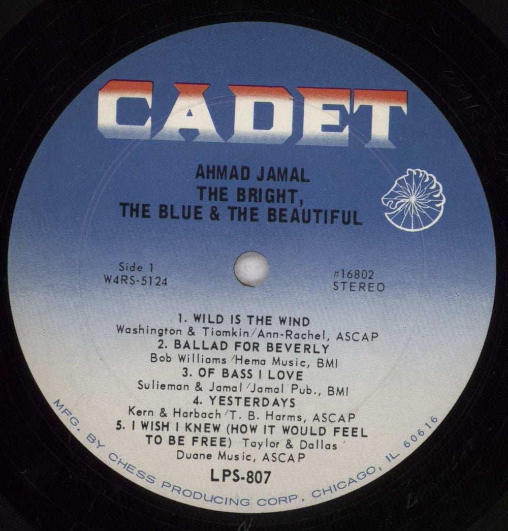 Ahmad Jamal The Bright, The Blue And The Beautiful US vinyl LP album (LP record) AHJLPTH841419