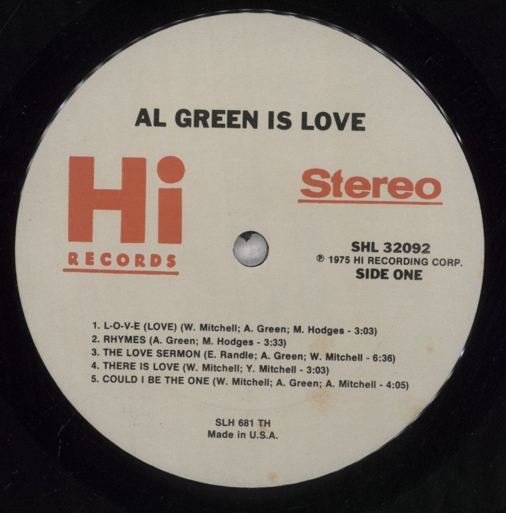 Al Green Al Green Is Love + Opened Shrink US vinyl LP album (LP record) AEELPAL707837