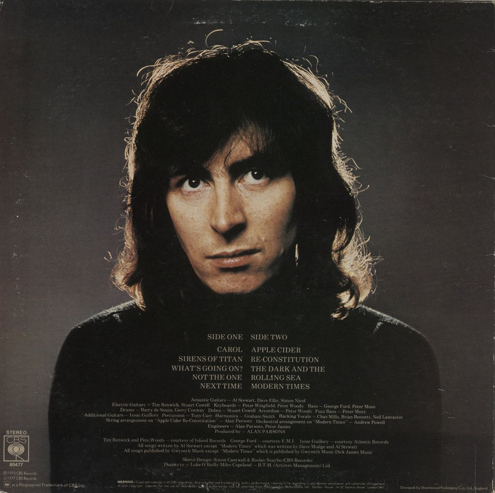 Al Stewart Modern Times - Graduated Orange UK vinyl LP album (LP record)