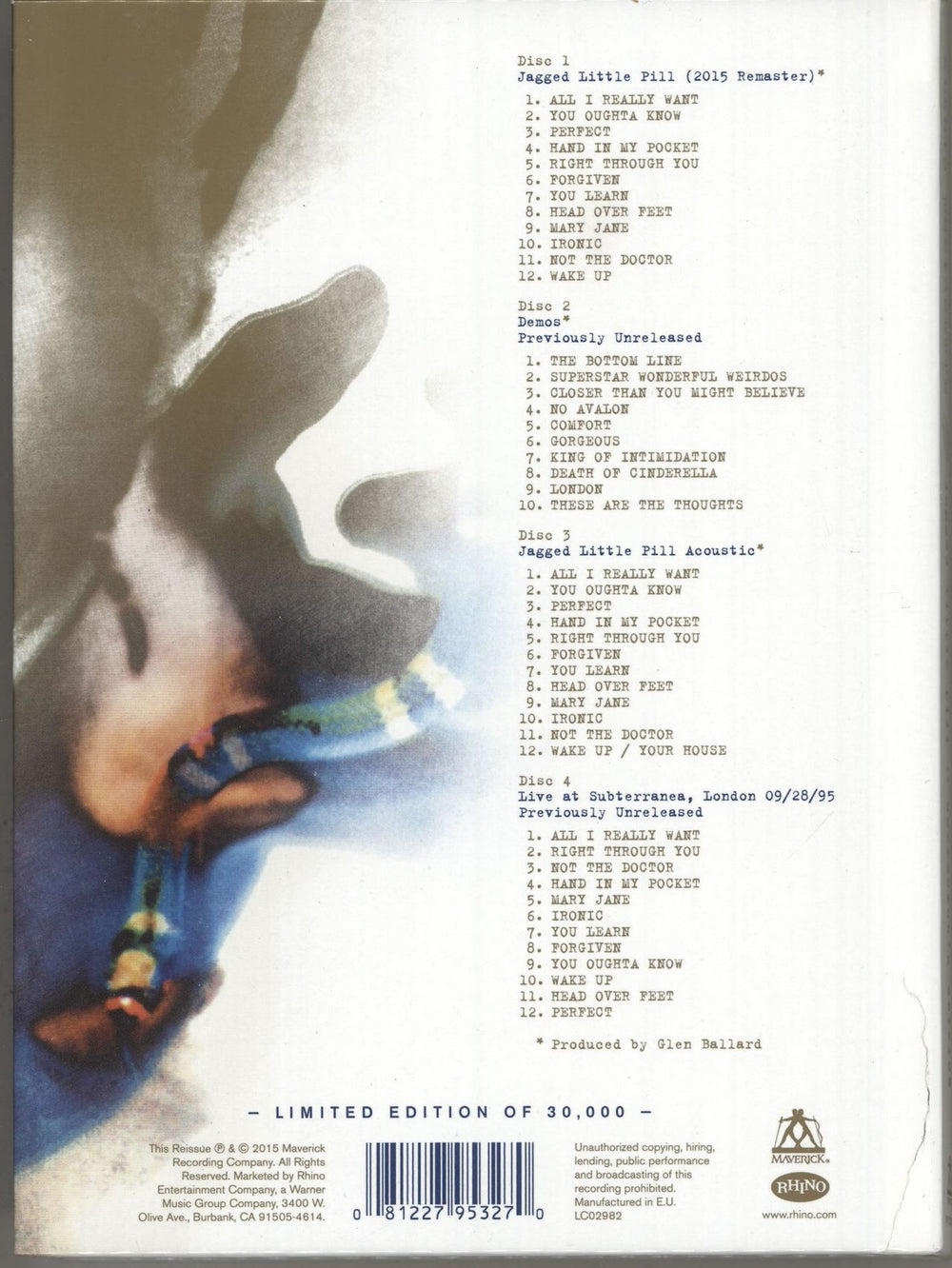 Alanis Morissette Jagged Little Pill - Deluxe Edition UK 4-CD album set ANS4CJA734871