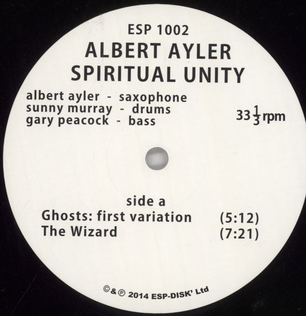 Albert Ayler Spiritual Unity - 180gm UK vinyl LP album (LP record) AYLLPSP853552