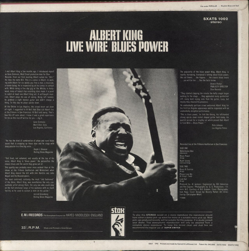 Albert King Live Wire / Blues Power UK vinyl LP album (LP record)