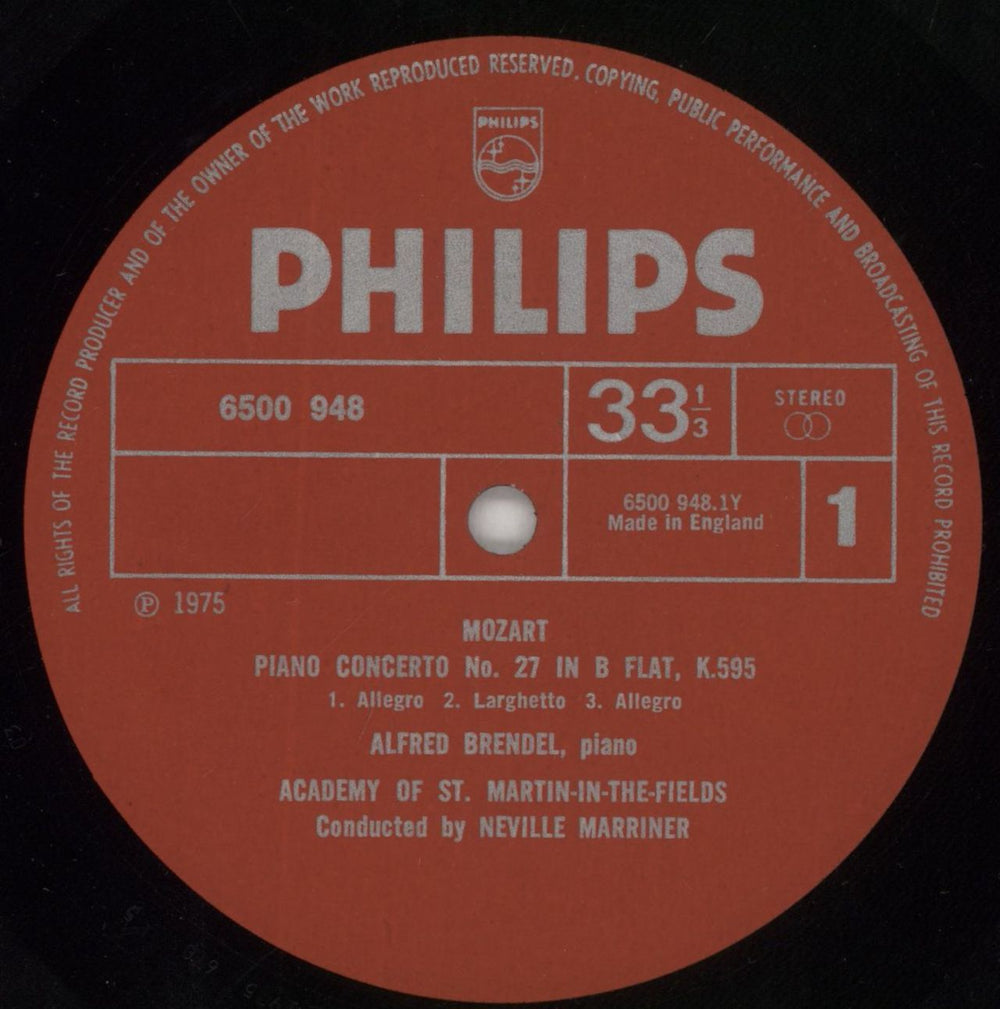 Alfred Brendel Mozart: Piano Concertos in B Flat No.27 & No.18 UK vinyl LP album (LP record) F6GLPMO861167