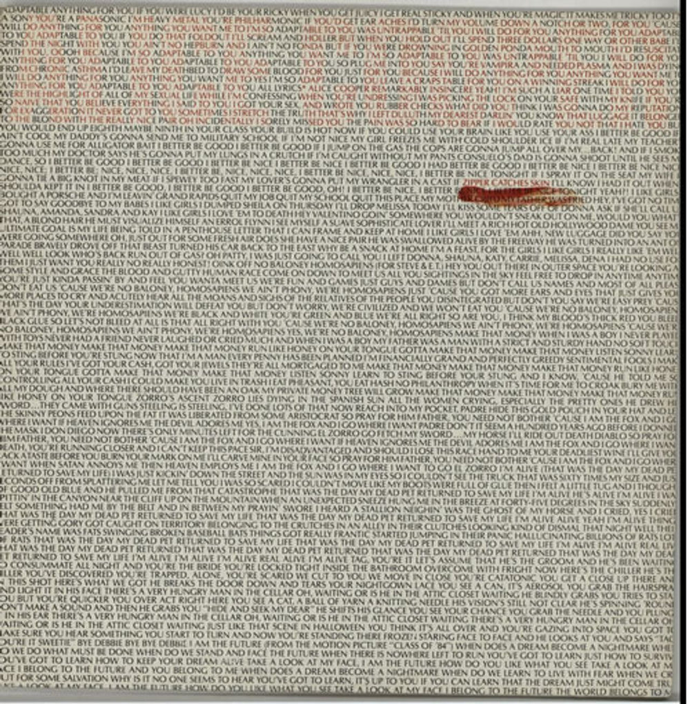 Alice Cooper Zipper Catches Skin UK vinyl LP album (LP record) K57021