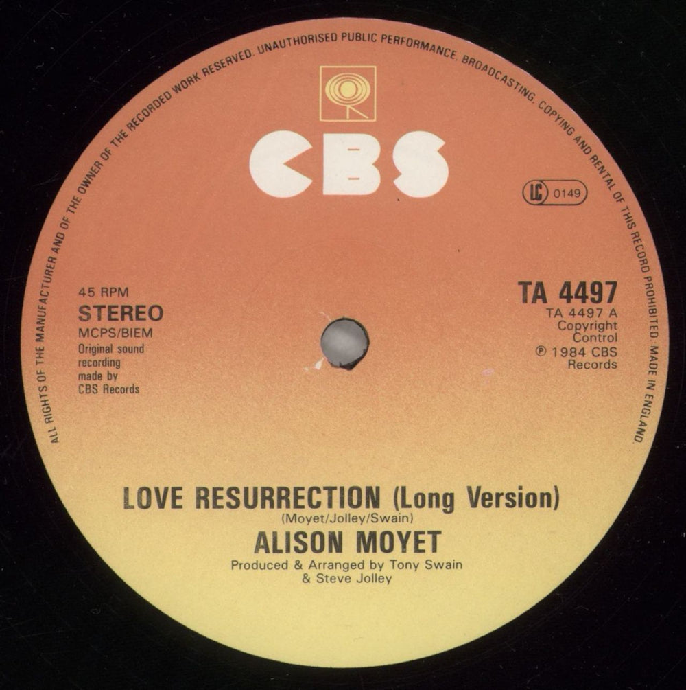 Alison Moyet Love Resurrection UK 12" vinyl single (12 inch record / Maxi-single) MOY12LO52156