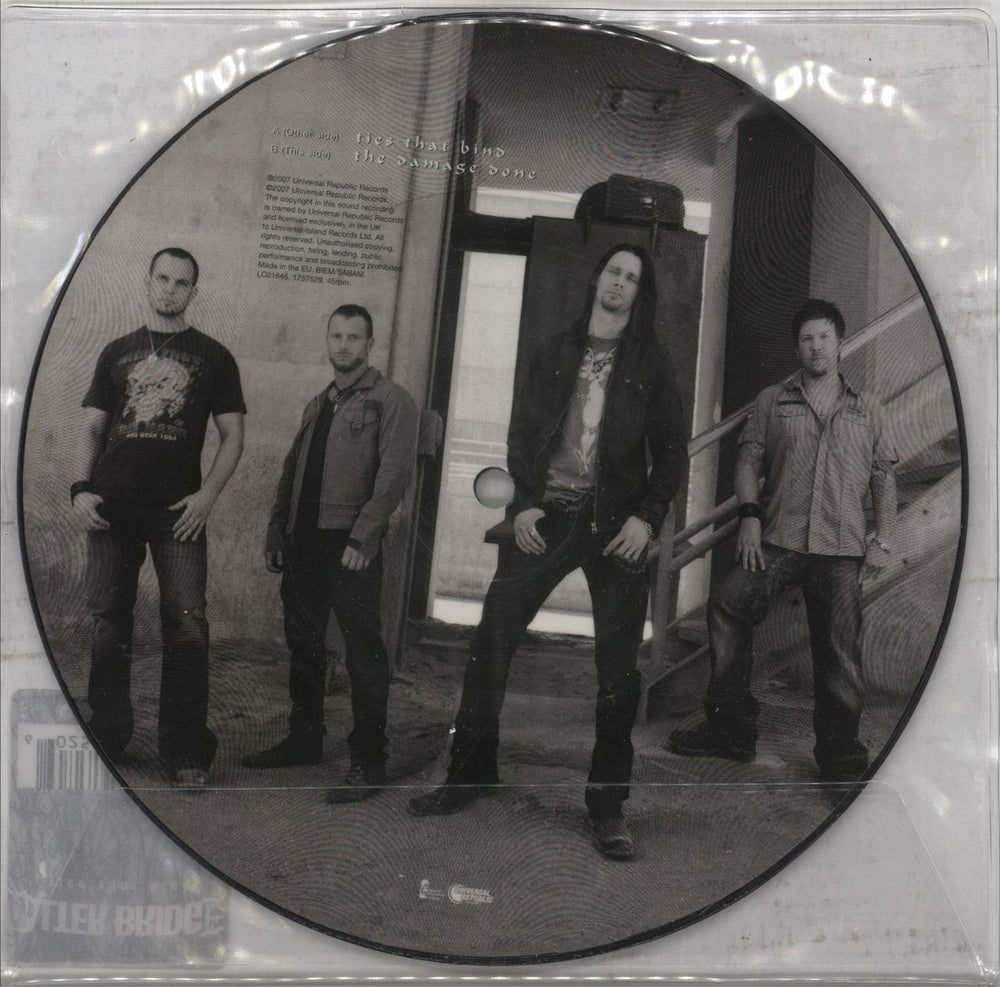 Alter Bridge Ties That Bind UK 7" vinyl picture disc (7 inch picture disc single) 602517575295