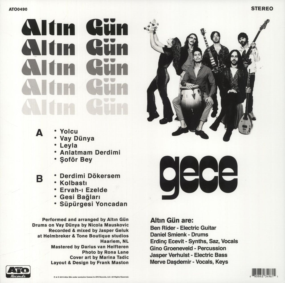 Altin Gun Gece US vinyl LP album (LP record) 880882349615