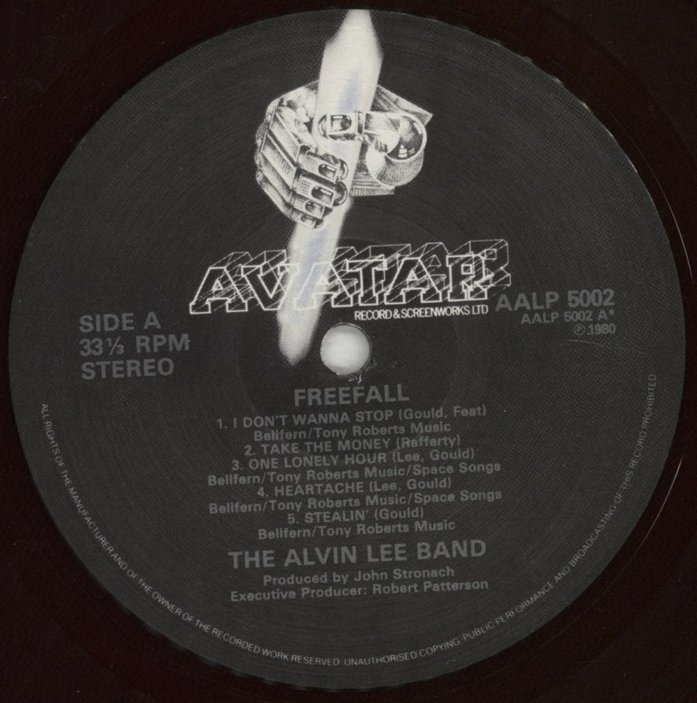 Alvin Lee Free Fall UK vinyl LP album (LP record) LEELPFR446120