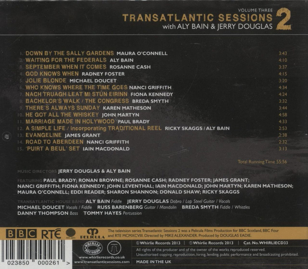 Aly Bain Transatlantic Sessions 2 - Volume Three UK CD album (CDLP) 5023850000261