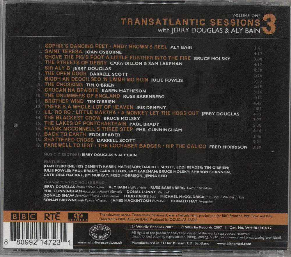 Aly Bain Transatlantic Sessions 3 - Volume One UK CD album (CDLP) 880992147231