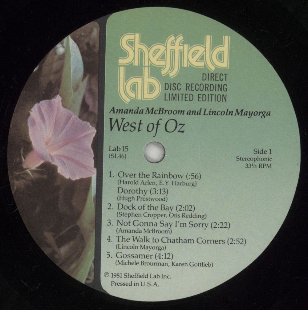 Amanda McBroom West Of Oz - Direct To Disc US vinyl LP album (LP record) 1AMLPWE861407