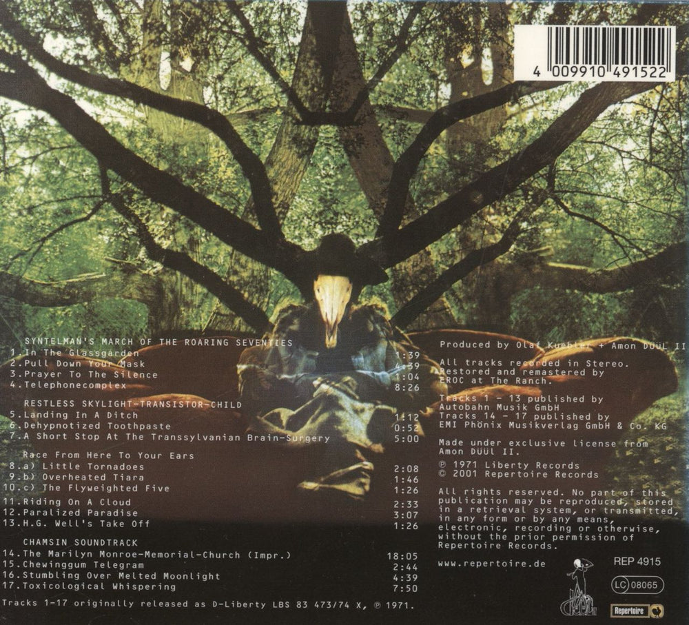 Amon Düül Tanz Der Lemminge German CD album (CDLP) 4009910491522