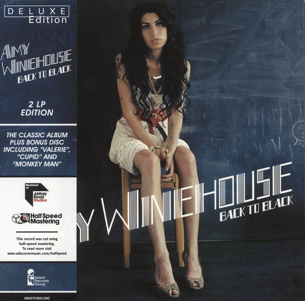 Amy Winehouse Back To Black - Half Speed Mastered UK 2-LP vinyl record set (Double LP Album) 0600753691090