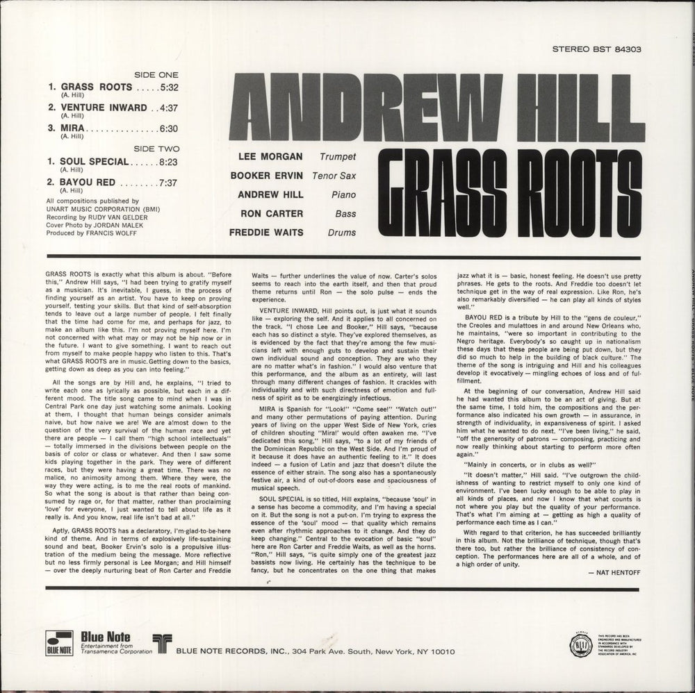 Andrew Hill Grass Roots US vinyl LP album (LP record)