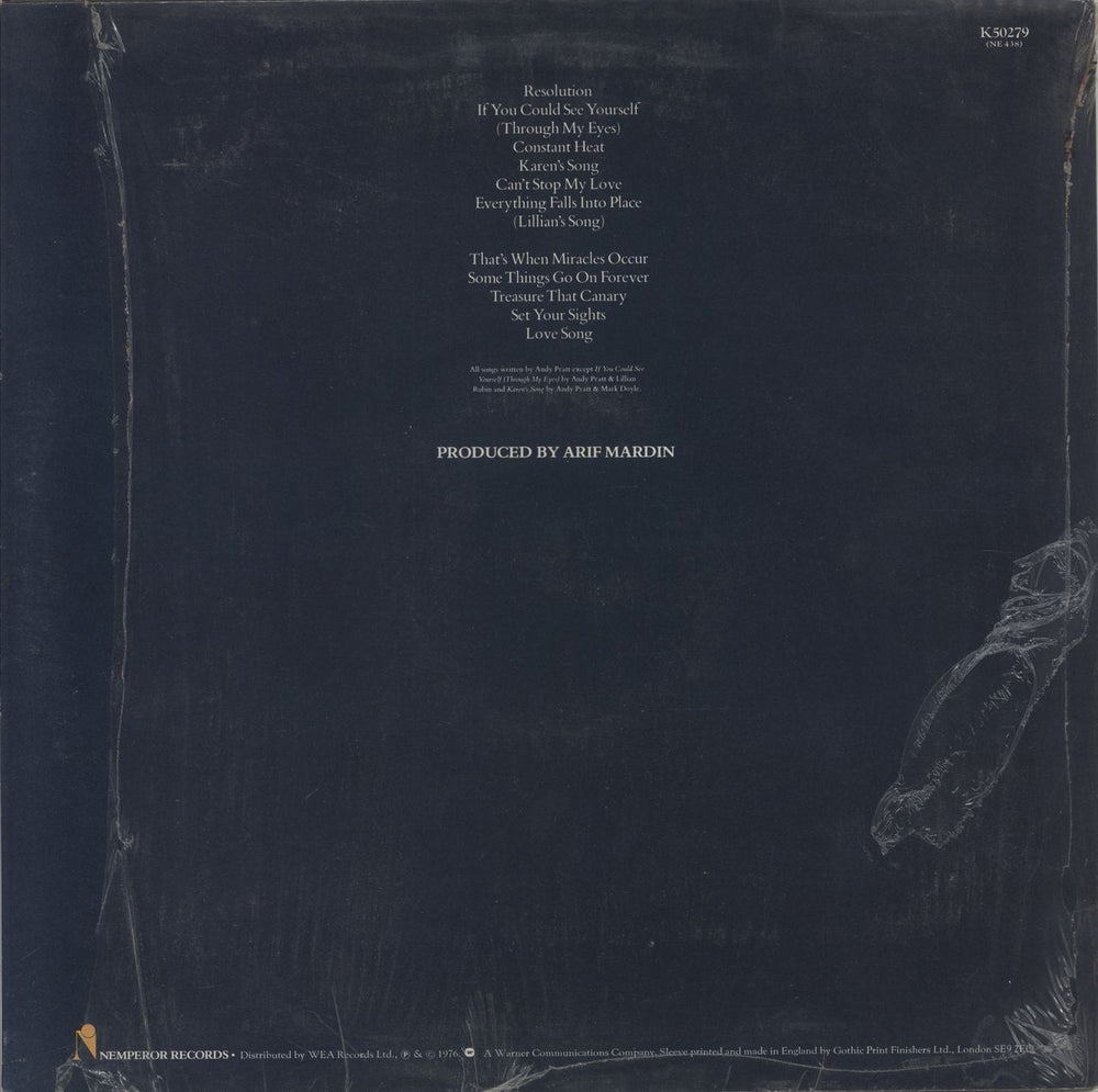 Andy Pratt Resolution UK vinyl LP album (LP record)