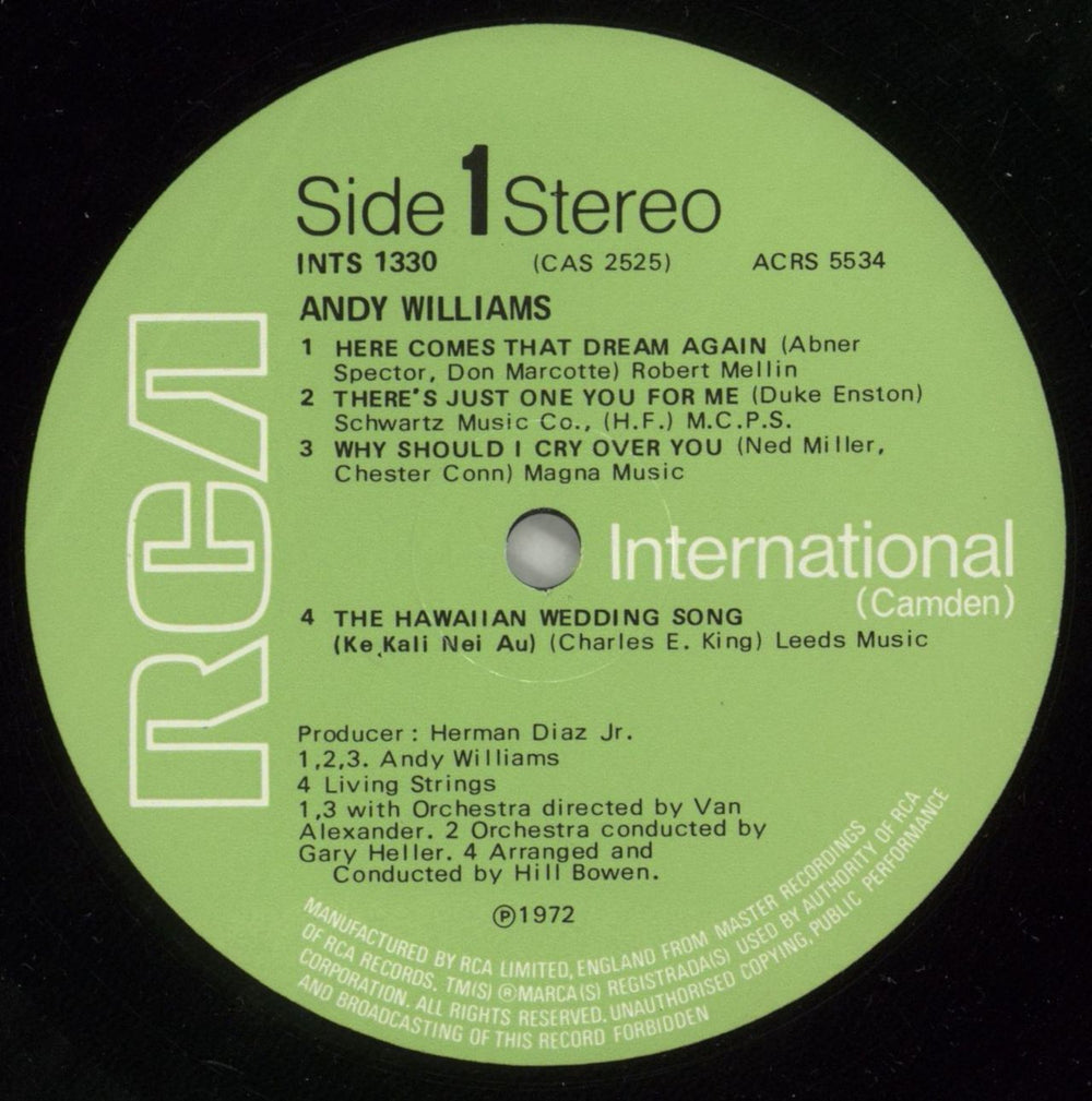 Andy Williams Andy Williams Sings The Living Strings Play UK vinyl LP album (LP record) AWILPAN866626