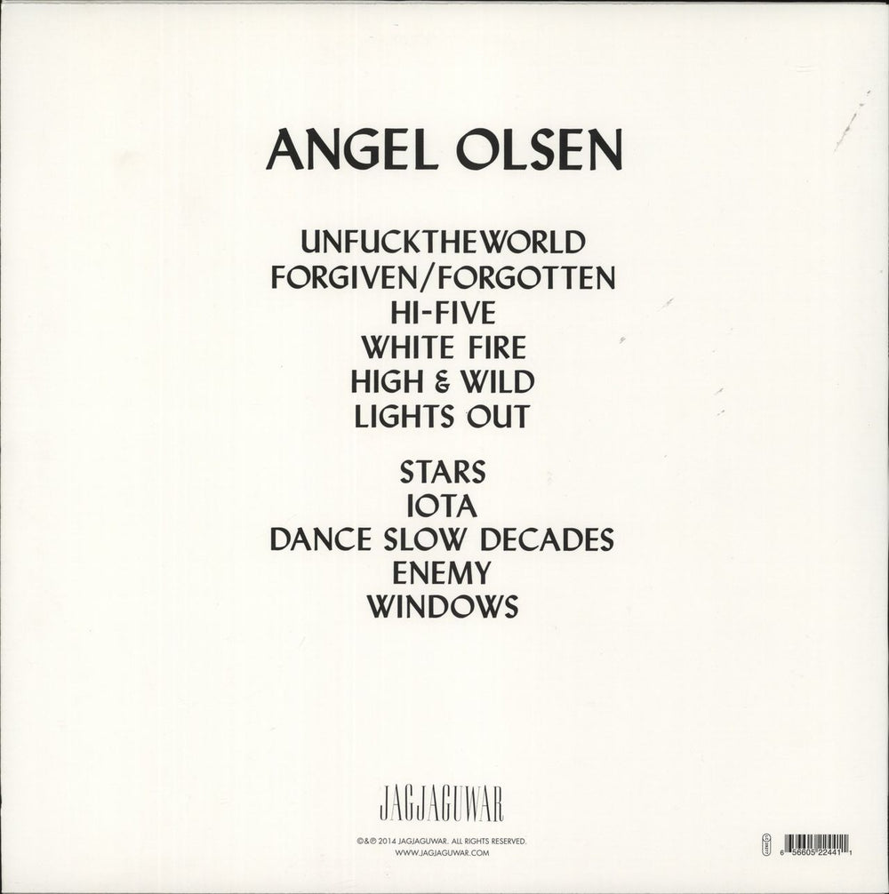 Angel Olsen Burn Your Fire For No Witness - White Vinyl + 7" US vinyl LP album (LP record) 656605224411