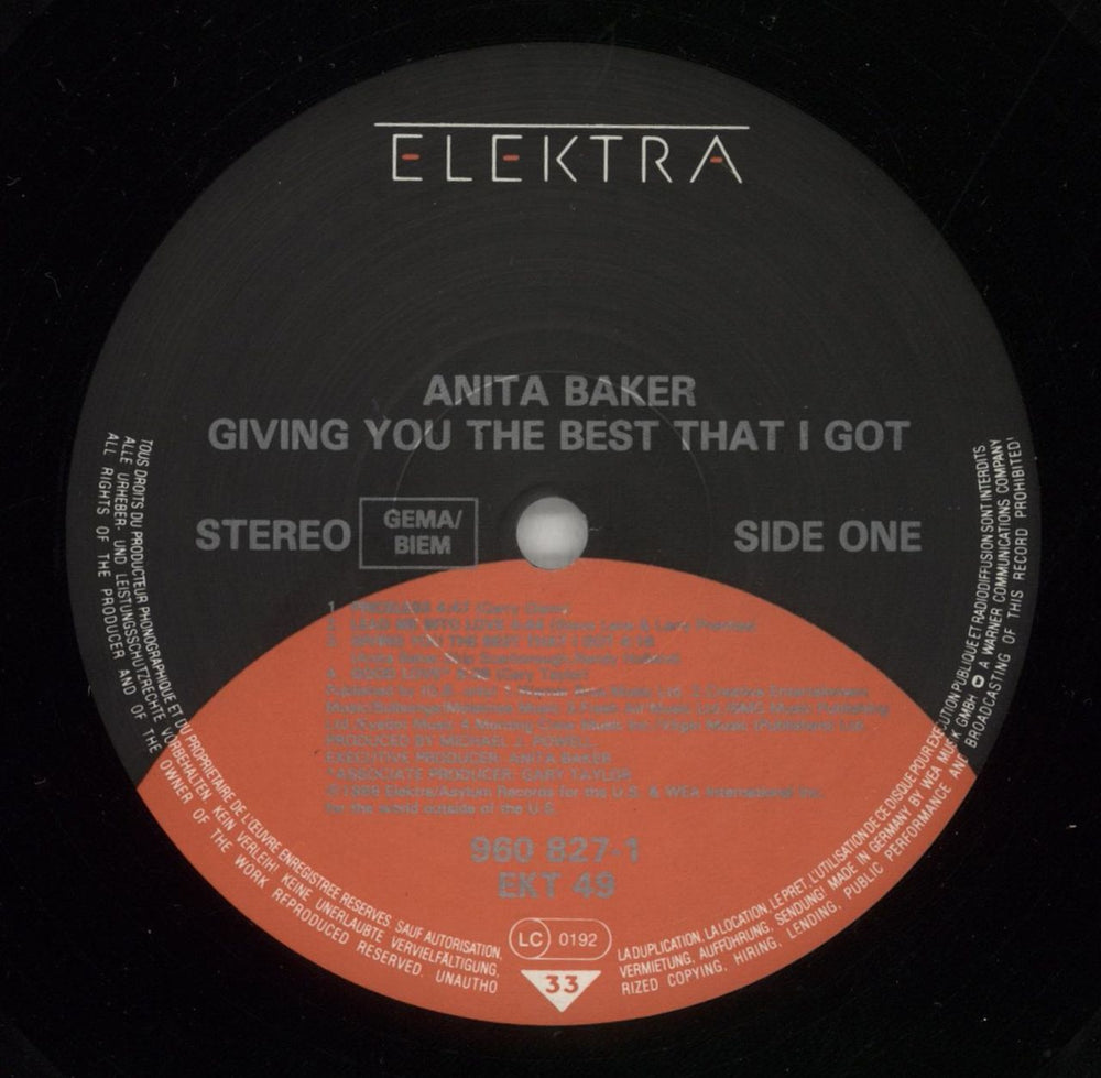Anita Baker Giving You The Best That I Got UK vinyl LP album (LP record) ABALPGI240852