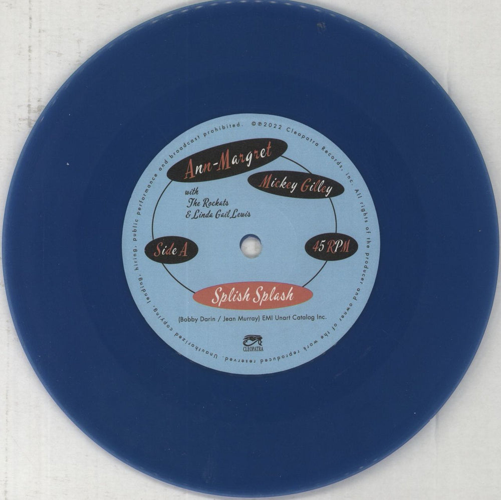 Ann-Margret Splish Splash - Blue Vinyl US 7" vinyl single (7 inch record / 45) AMG07SP851668