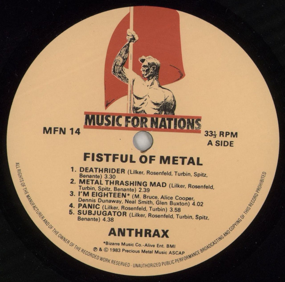Anthrax Fistful Of Metal - Shrink UK vinyl LP album (LP record) ANXLPFI849086