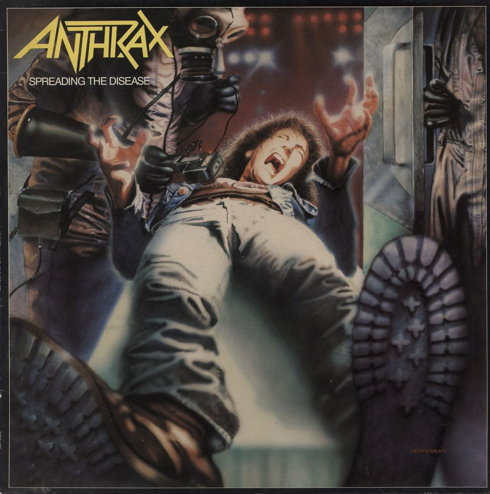 Anthrax Spreading The Disease - VG UK vinyl LP album (LP record) MFN62