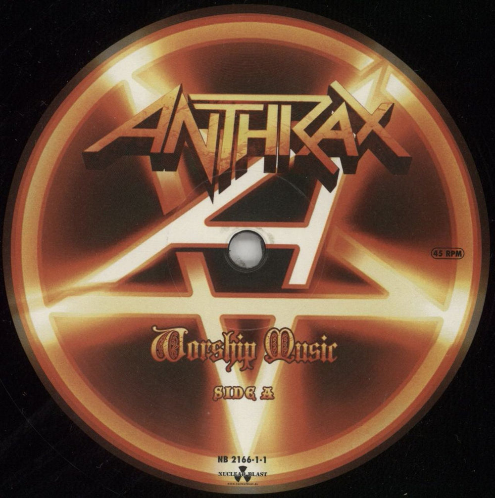 Anthrax Worship Music UK 2-LP vinyl record set (Double LP Album) ANX2LWO866380