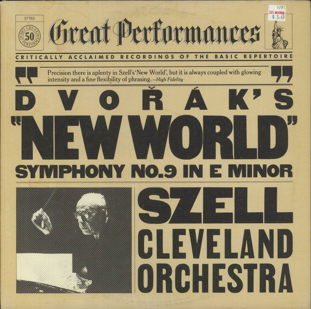 Antonín Dvorák Dvorák: "New World" Symphony No. 9 In E Minor US vinyl LP album (LP record) MY37763