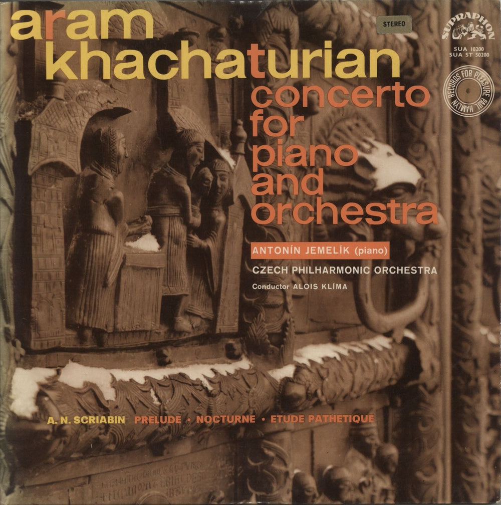 Aram Khachaturian Khachaturian: Concerto For Piano And Orchestra Czech vinyl LP album (LP record) SUAST50200