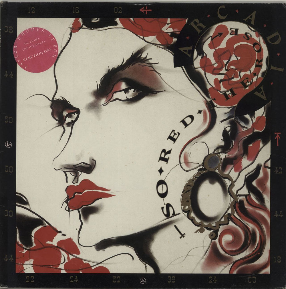 Arcadia So Red The Rose + Song Hype Sticker UK vinyl LP album (LP record) PCSD101