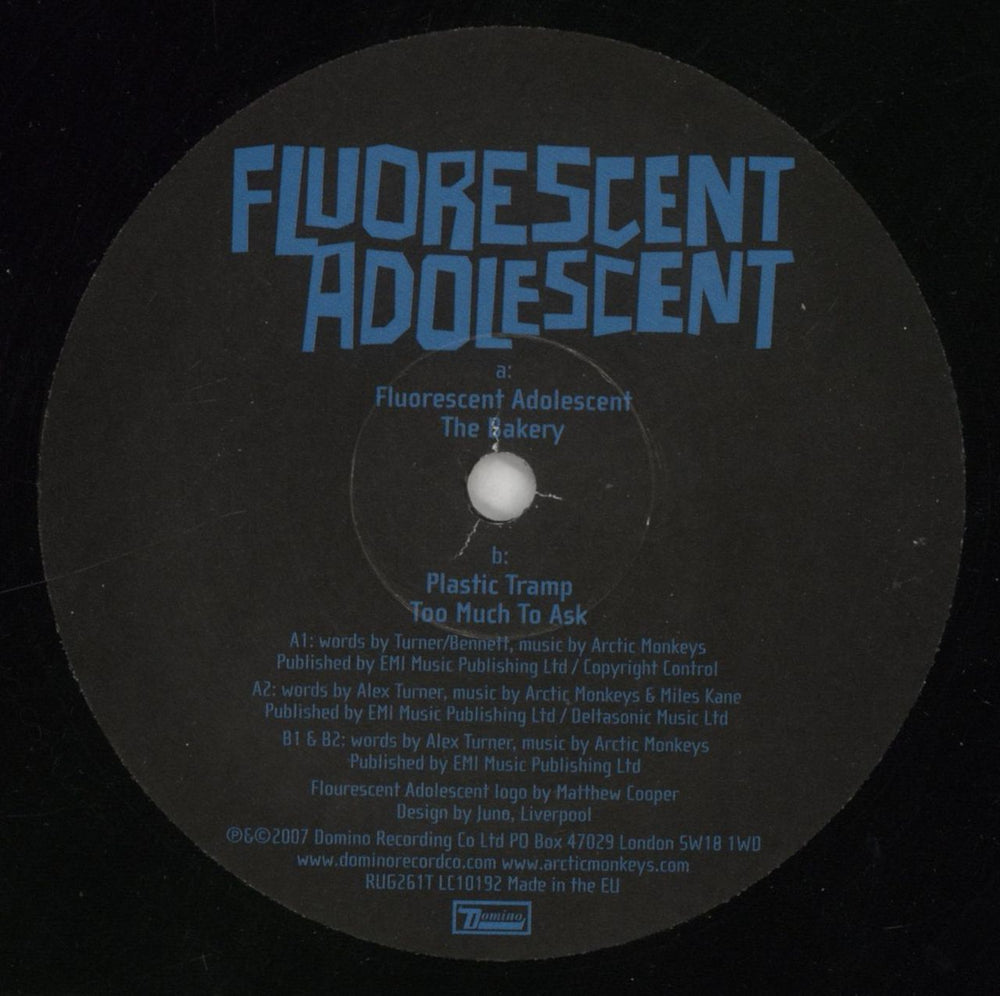Arctic Monkeys Fluorescent Adolescent UK 10" vinyl single (10 inch record) MEO10FL406732