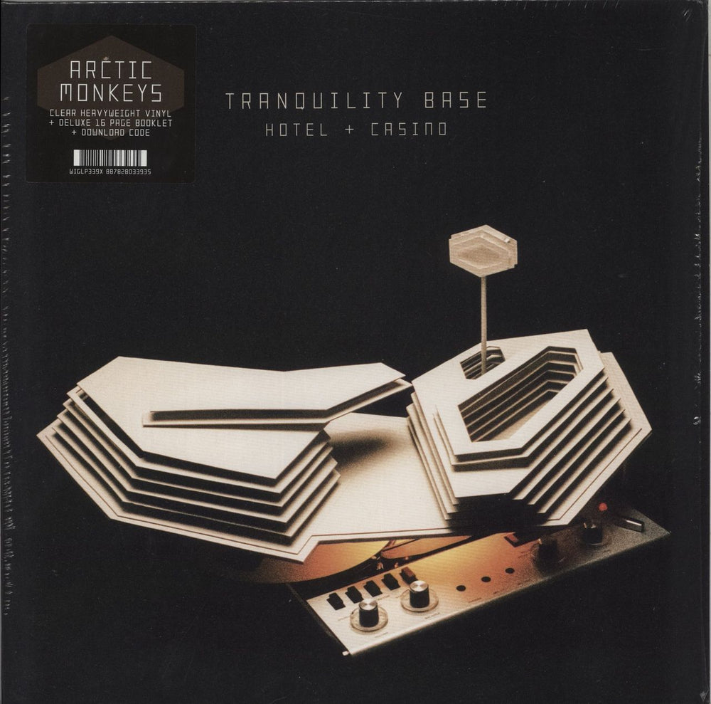 Arctic Monkeys Tranquility Base Hotel + Casino - Clear Vinyl - Shrink UK vinyl LP album (LP record) WIGLP339X