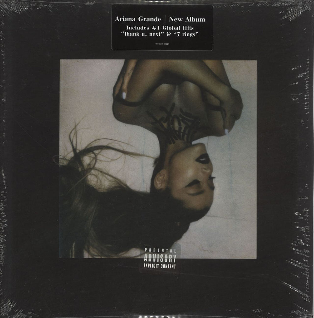 Ariana Grande Thank U, Next - Black Vinyl - Sealed UK 2-LP vinyl record set (Double LP Album) F6J2LTH738853