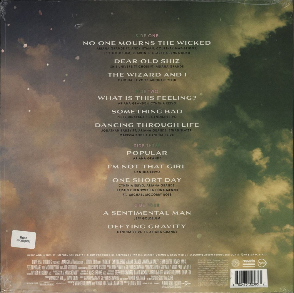 Ariana Grande Wicked: The Soundtrack - Green & Pink Split Vinyl - Sealed UK 2-LP vinyl record set (Double LP Album) 602475323853